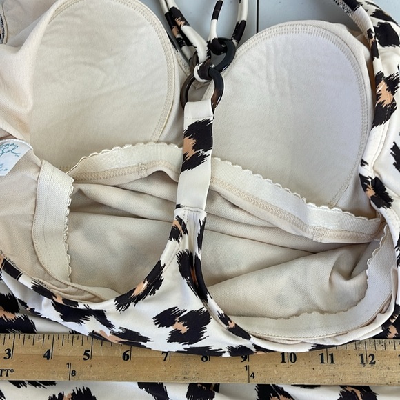 kona Sol Cheetah Print Medium Coverage One Piece Swim Suit Size L - Picture 10 of 12